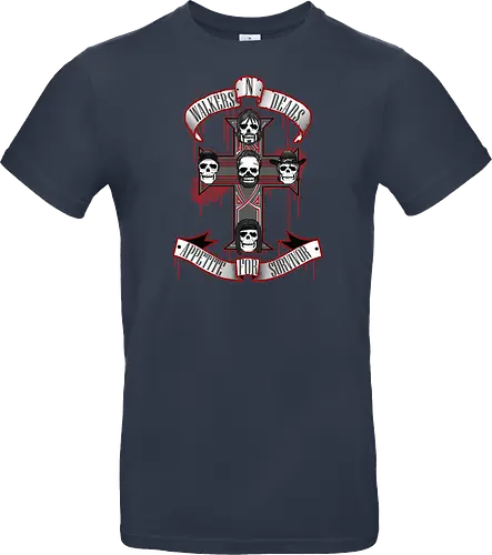 Appetite for Survivor - Zombie Rock Mashup Überlebende Kreuz Schädel Blut