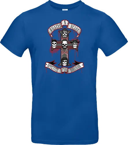 Appetite for Survivor - Zombie Rock Mashup Überlebende Kreuz Schädel Blut