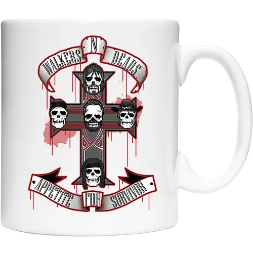 Appetite for Survivor - Zombie Rock Mashup Überlebende Kreuz Schädel Blut