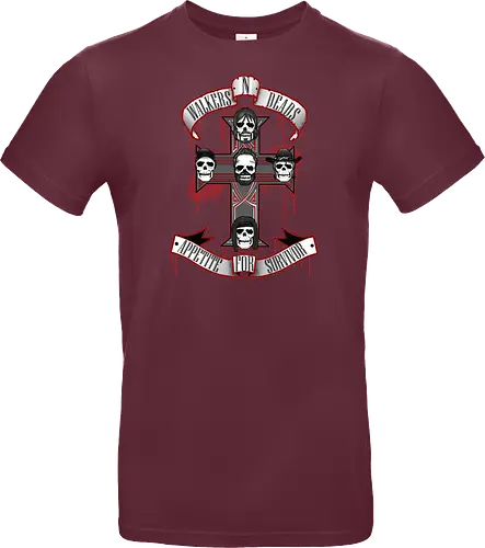 Appetite for Survivor - Zombie Rock Mashup Überlebende Kreuz Schädel Blut