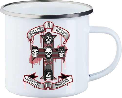 Appetite for Survivor - Zombie Rock Mashup Überlebende Kreuz Schädel Blut