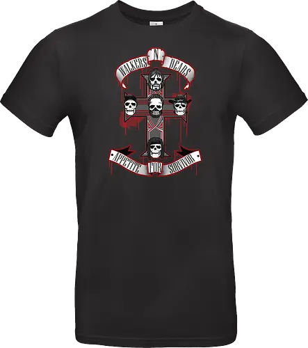 Appetite for Survivor - Zombie Rock Mashup Überlebende Kreuz Schädel Blut