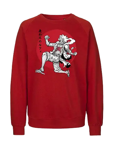 The Awakening of sun god sumi e - anime, manga, japan, japanese art, luffi, one pice, straw hat pirates, sumi e, series tv - Fairtrade Sweatshirt
