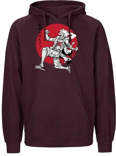The Awakening of sun god sumi e - anime, manga, japan, japanese art, luffi, one pice, straw hat pirates, sumi e, series tv - Fairtrade Hoodie