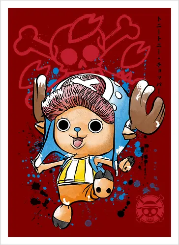 The Pirate Doctor - anime, manga, japan, japanese art, straw hat pirates, sumi e, series tv - Kunstdruck
