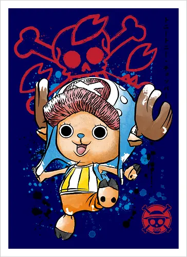 The Pirate Doctor - anime, manga, japan, japanese art, straw hat pirates, sumi e, series tv - Kunstdruck