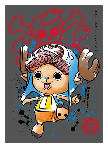 The Pirate Doctor - anime, manga, japan, japanese art, straw hat pirates, sumi e, series tv - Kunstdruck