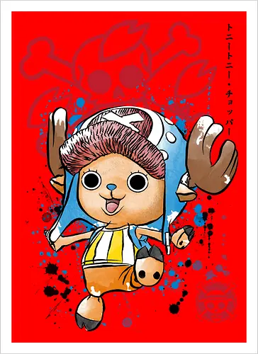 The Pirate Doctor - anime, manga, japan, japanese art, straw hat pirates, sumi e, series tv - Kunstdruck
