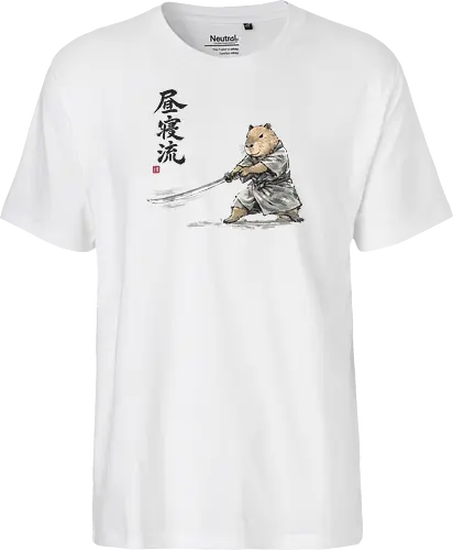 Capybara Samurai Katana Vintage Tuschezeichnung