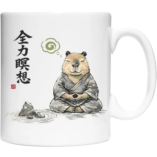 Capybara Zen Meditation Japanische Tuschekunst