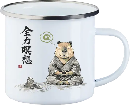 Capybara Zen Meditation Japanische Tuschekunst