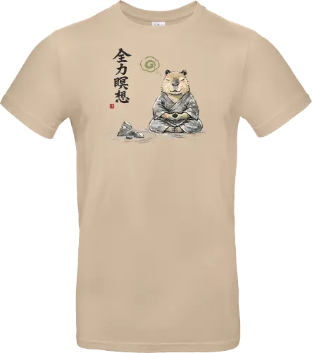 Capybara Zen Meditation Japanische Tuschekunst