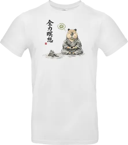 Capybara Zen Meditation Japanische Tuschekunst