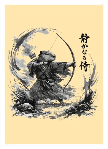 Capybara Bogenschütze Enso Kreis Japanische Kunst