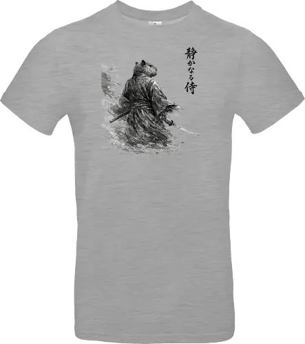 Dunkler Capybara Samurai Japanischer Tuschestil