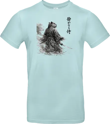 Dunkler Capybara Samurai Japanischer Tuschestil