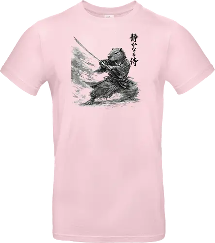 Capybara Samurai Bewegung Dynamische Tuschekunst - capybara dynamisch, samurai bewegung, japanische aktion, tier kämpft, capybara katana, tusche aktion, sumi-e dynamisch, witziger samurai, capybara lustig, nager kämpfer, japanische bewegung, vintage aktion, tier kunst, japan tier - Standard T-Shirt