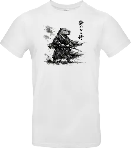 Capybara Samurai Rüstung Japanische Tuschekunst