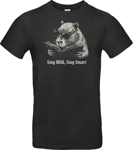 Capybara Liest Buch Coole Dunkle Vintage Illustration