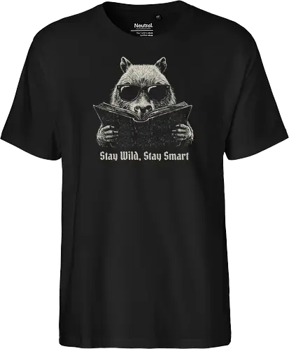 Bleib Wild Bleib Klug — Capybara Liest Buch Coole Dunkle Vintage Illustration