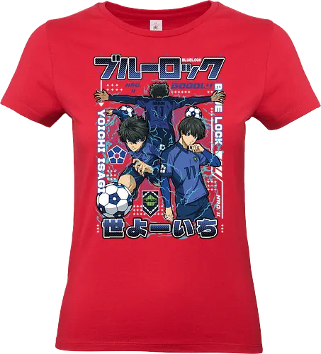Isagi – Ego Striker - blue lock, isagi yoichi, striker anime, soccer anime, football anime, sports anime, goal scorer, anime competition, manga series, japanese anime, anime art, ego player, intense match, anime aesthetic, striker skill - Standard T-Shirt (Frauen)