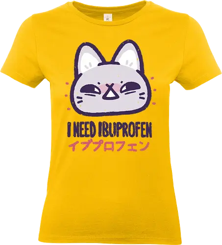 Ibuprofen Cat Meme - ibuprofen cat, meme, funny, painkiller, menstruation, period, medicine, medical, pain, analgesic, chronic pain syndrome, neko, xmorfina - Standard T-Shirt (Frauen)