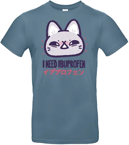 Ibuprofen Cat Meme - ibuprofen cat, meme, funny, painkiller, menstruation, period, medicine, medical, pain, analgesic, chronic pain syndrome, neko, xmorfina - Standard T-Shirt
