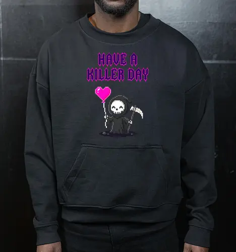 Have A Killer Day - Creepy Cute Pixel Art Grim Reaper