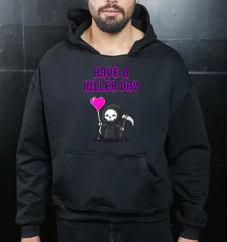 Have A Killer Day - Creepy Cute Pixel Art Grim Reaper