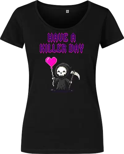 Have A Killer Day - Creepy Cute Pixel Art Grim Reaper