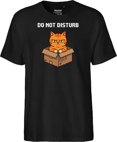 Grumpy Orange Cat in a Fragile Box - Retro Pixel Art