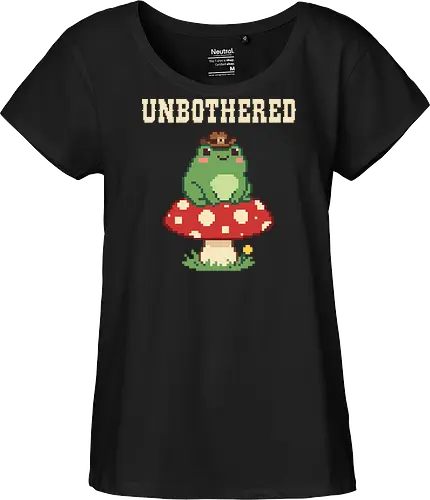 Unbothered Cowboy Frog on Mushroom - Cute Pixel Art