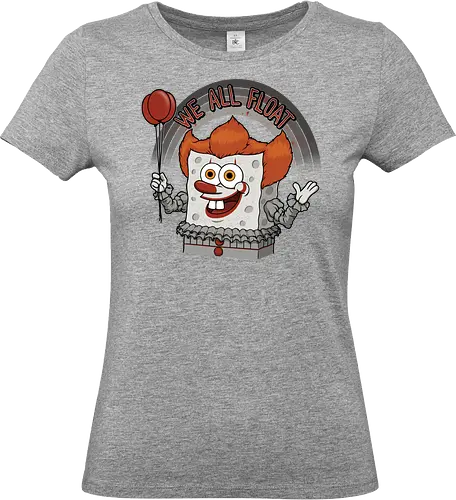 As long we all Float - horror movies, killer clown, Clown, killer clown, deadlights, evil clown, spongebob meme, red balloon, horror clown, scary clown - Standard T-Shirt (Frauen)