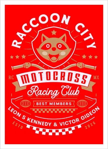 Raccoon City Racing Club - Horror, Evil - Kunstdruck
