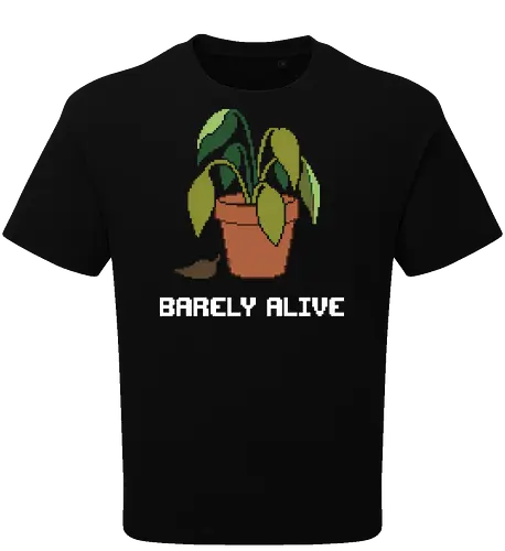 Sad Wilting Houseplant - Funny Plant Killer Pixel Art