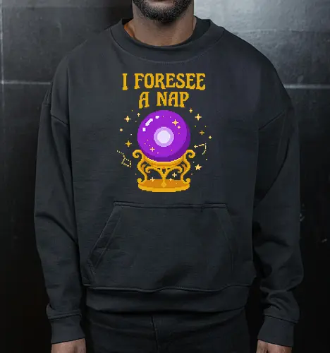 I Foresee A Nap - Funny Pixel Art Psychic Crystal Ball