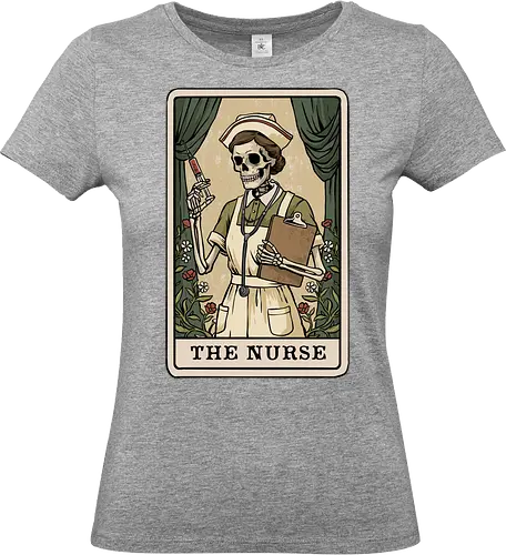 The Nurse Tarot Card - tarot, astrology, halloween, horror, magic, medical, nurse, nursing, occult, spooky, tarot card, tarot deck, the nurse, witch, witchcraft - Standard T-Shirt (Frauen)