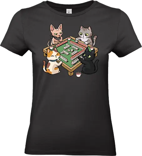 Cat Mahjong - mahjong, board games, boardgame, cat, dice, dungeon master, gambling, game night, strategy, kitten, las vegas, lucky cat, mahjong queen, meow, player - Standard T-Shirt (Frauen)