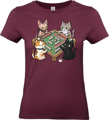 Cat Mahjong - mahjong, board games, boardgame, cat, dice, dungeon master, gambling, game night, strategy, kitten, las vegas, lucky cat, mahjong queen, meow, player - Standard T-Shirt (Frauen)