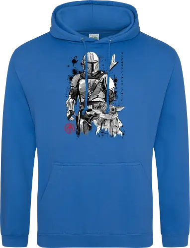 The bounty hunter and the child sumi e - series, television, bounty hunter, Bounty Hunter, japanese art, japan, sumi e - Standard Hoodie