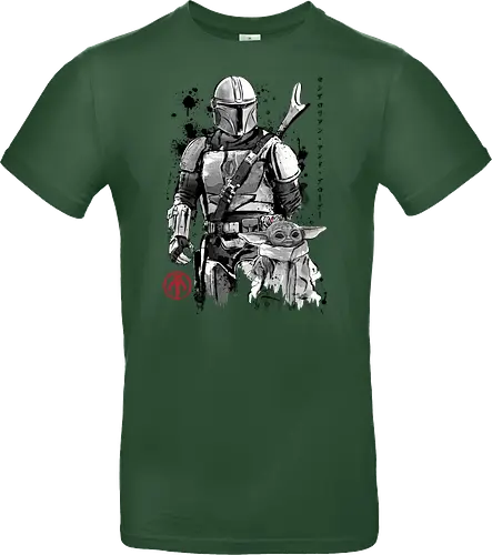 The bounty hunter and the child sumi e - series, television, bounty hunter, Bounty Hunter, japanese art, japan, sumi e - Standard T-Shirt