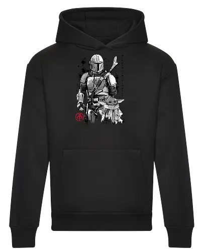The bounty hunter and the child sumi e - series, television, bounty hunter, Bounty Hunter, japanese art, japan, sumi e - Heavyweight Hoodie