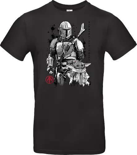The bounty hunter and the child sumi e - series, television, bounty hunter, Bounty Hunter, japanese art, japan, sumi e - Standard T-Shirt