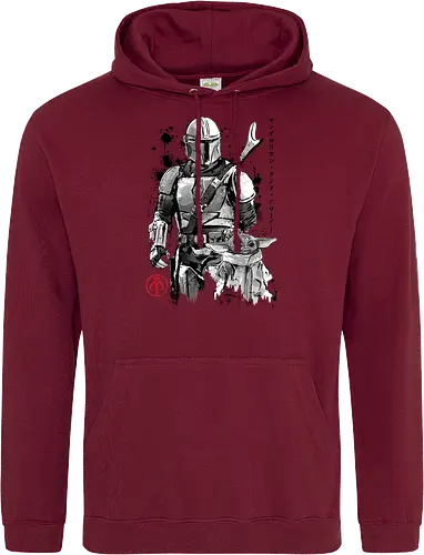 The bounty hunter and the child sumi e - series, television, bounty hunter, Bounty Hunter, japanese art, japan, sumi e - Standard Hoodie