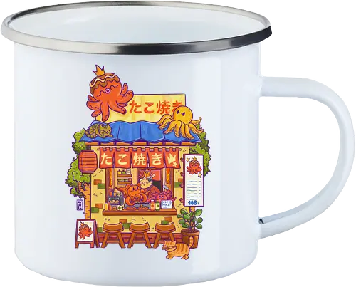 Takoyaki Stand - Emailletasse