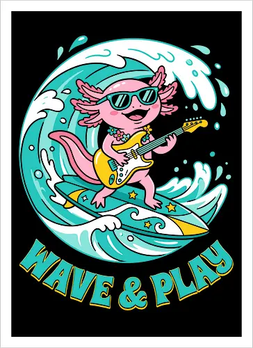 Surfing Axolotl: Wave & Play