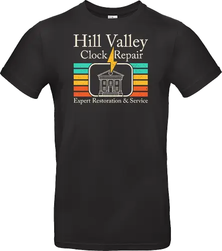 Hill Valley Clock Repair  - 80s, 90s, cult classic, cult movies, film, funny, geek, lightning, movie lover, nerd, nostalgia, retro, sci fi, time travel, vintage - Standard T-Shirt