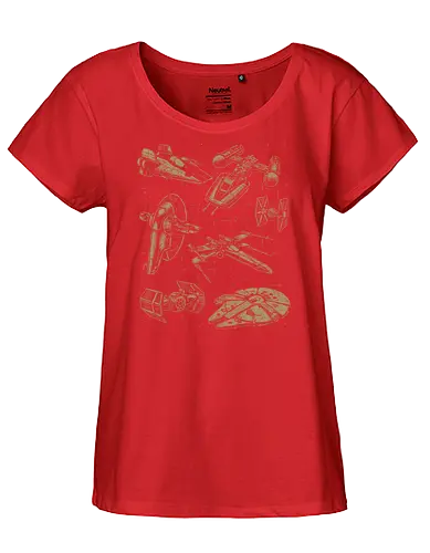 Star Spaceships - spaceship, scifi, xmorfina - Fairtrade Girl Shirt