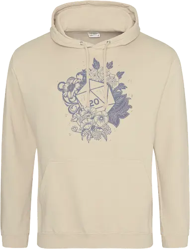 D20 Linocut - D20, Pen & Paper, Rollenspiel, Nerd, Pathfinder, Cthulu, Floral, Pen and Paper, Würfelspiele, Boardgames, Brettspiele, Fantasy, Drachen - Standard Hoodie