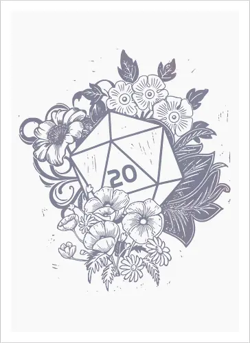 D20 Linocut